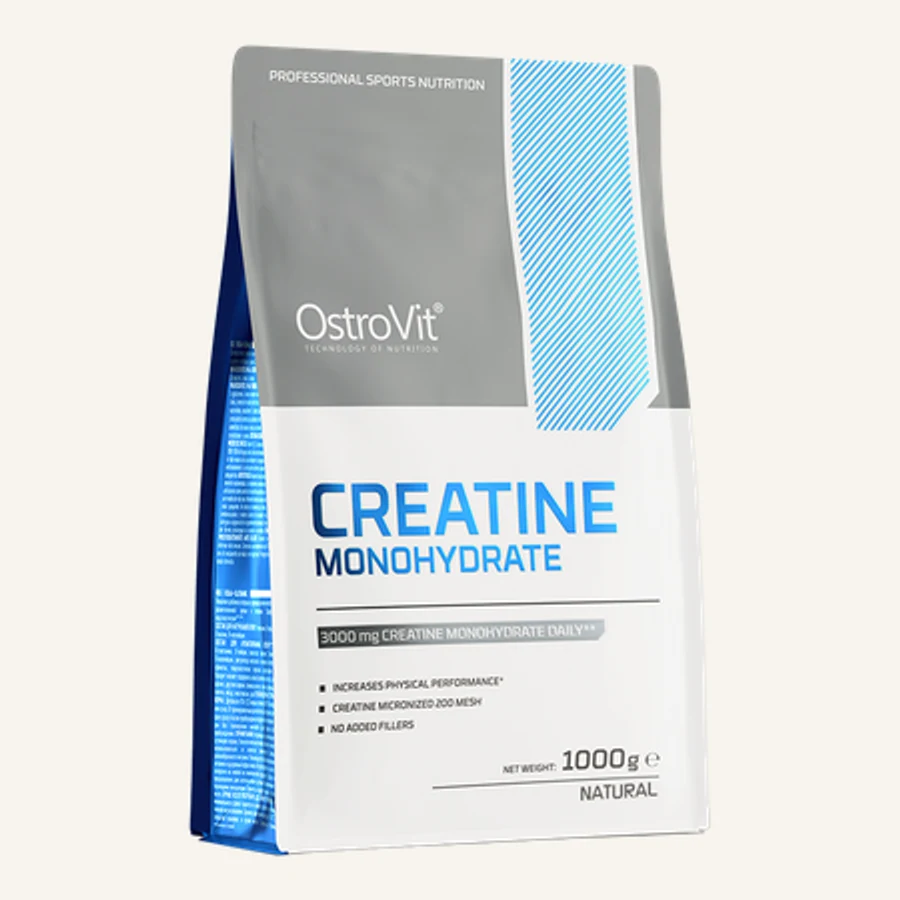 Envase original de OstroVit Creatine Monohydrate Natural de 1 kilogramo